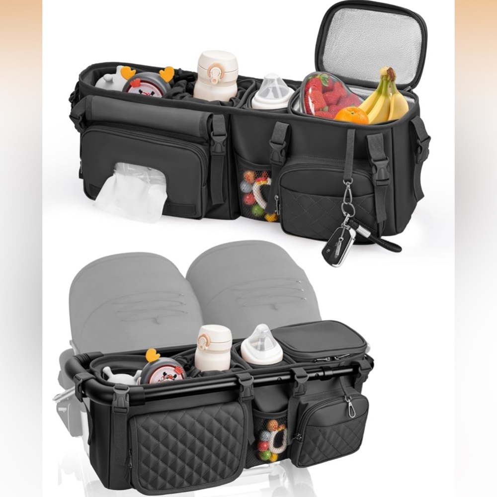 Double Stroller Organizer Bag